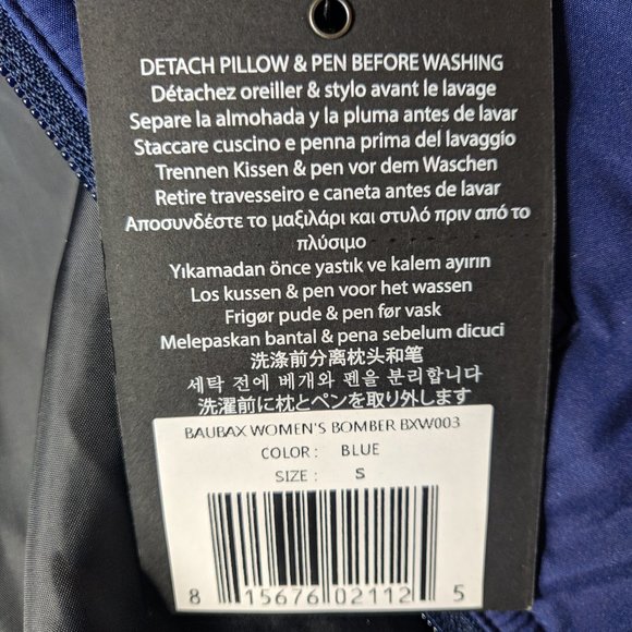 Baubax travel bomber jacket in Blue: Version 1 - Picture 7 of 7